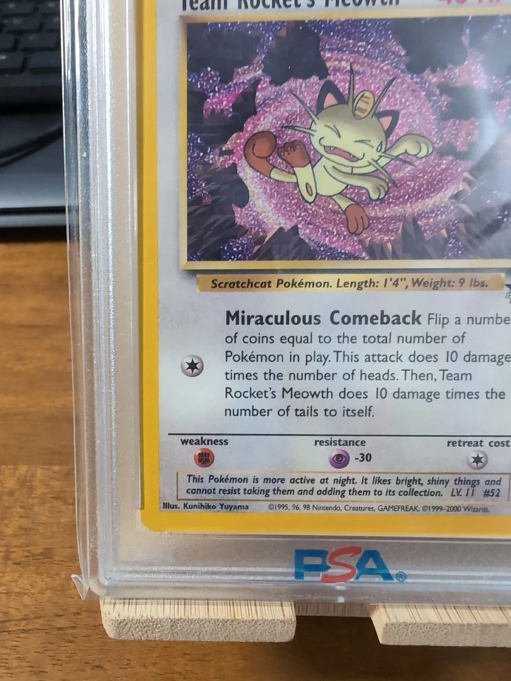 Team Rocket's Meowth - Black Star Promo #18 - 200 Pokemon League - PSA 10 - Image 3 of 4