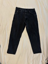 Wrangler Jeans Mens 36x30 Black Made in USA 97601CB Relaxed Fit Straight Leg VTG