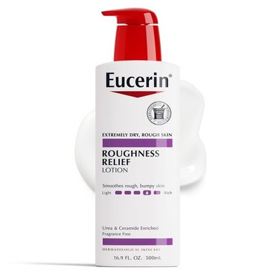 Eucerin Roughness Relief Body Lotion for Extremely Dry, Rough Skin, Urea Enriche