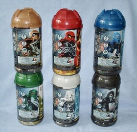 2004 Lego Bionicle TOA METRU NUI (8601- 8606) in Rare GLITTER CANISTERS