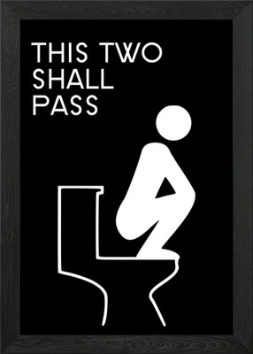 THIS TWO SQUAT BLACK Gerahmtes Wandbild Poster Leinwanddruck Bild