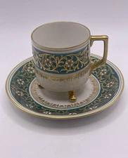 Mitterteich Bavaria Footed Demitasse Cup And Saucer 