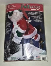 Vtg 2002 NOS FELTWORKS KIT by DIMINSIONS 18" SANTA'S FLIGHT USA 8109 SEALED