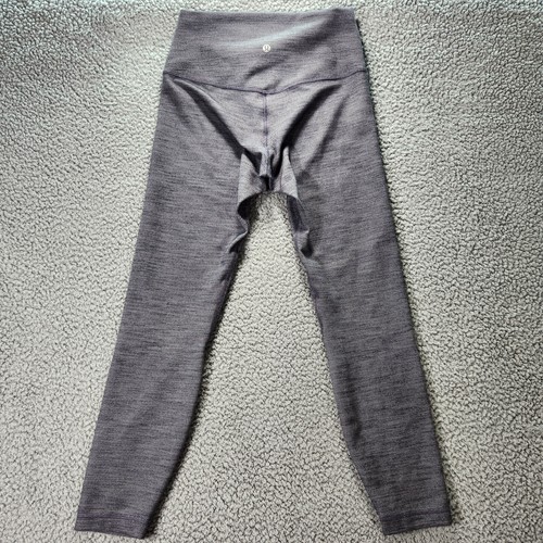 Leggings Lululemon donna taglia 8 grigio pantaloni yoga lounge allenamento atletico palestra corsa - Foto 5 di 12