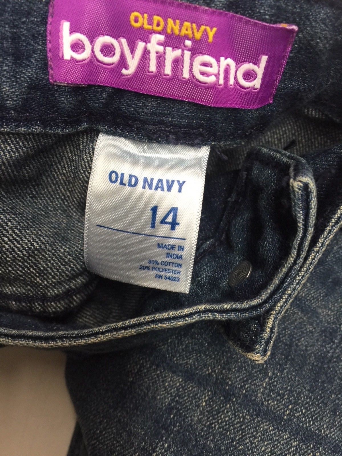 GIRL'S OLD NAVY BOYFRIEND DENIM JEANS-SIZE: 14 5 image 5