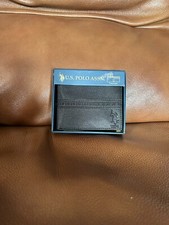 U.S. US Polo Assn. Mens Passcase Wallet Black NIP