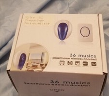 36 MUSICS SMARTHOME WIRELESS DOORBELL WITH TWO RECEIVERS IN WHITE