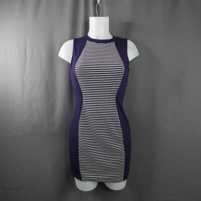 Divided Womens Dress 8 Blue Striped Knit Academia Preppy Capsule Retro Y2K