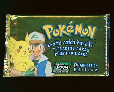 1999 Topps Pokemon Series 1 Booster Pack GREEN LOGO Factory Sealed Vintage  | eBay
