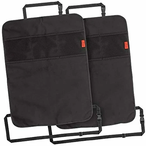 Lusso Gear Heavy Duty Kick Mats (2 Pk) - Back Seat Protector, Sag Proof, Waterpr