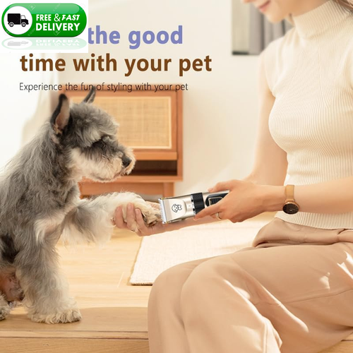 Rechargeable Cordless Dog Grooming Clippers Kit Low Noise Pet Trimmer with Combs - Picture 4 of 7