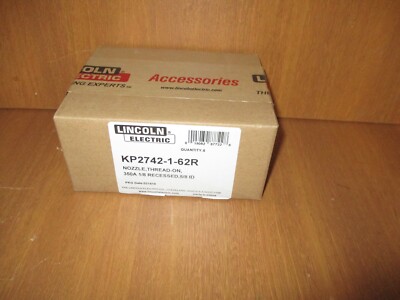 LINCOLN ELECTRIC 5PC NOZZLES THREAD ON 350A FLUSH 5/8 ID PART#KP2742-1-62R NEW