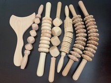 Juego de Herramientas de Terapia de Madera #2, Herramientas de Masaje / Kit Maderoterapia Colombiana 7 Piezas
