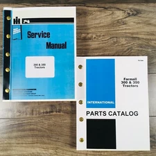International 350 Utility Tractor Service Manual Parts Catalog Repair Set Shop