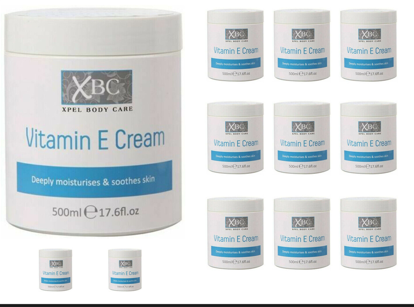 3x 500ml Vitamin E Cream Deeply Moisturises & Soothes Skin XBC 2024 NEW STOCK - Image 10