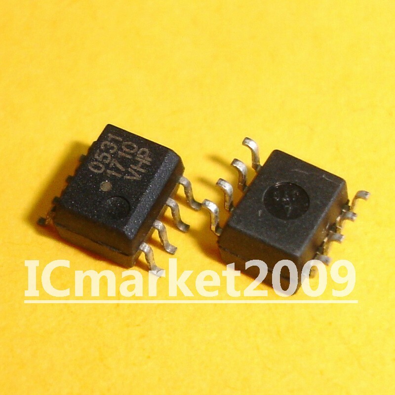 5 PCS HCPL0531 SMD-8 0531 HCPL-0531 SOP High Speed Transistor Optocouplers Chip