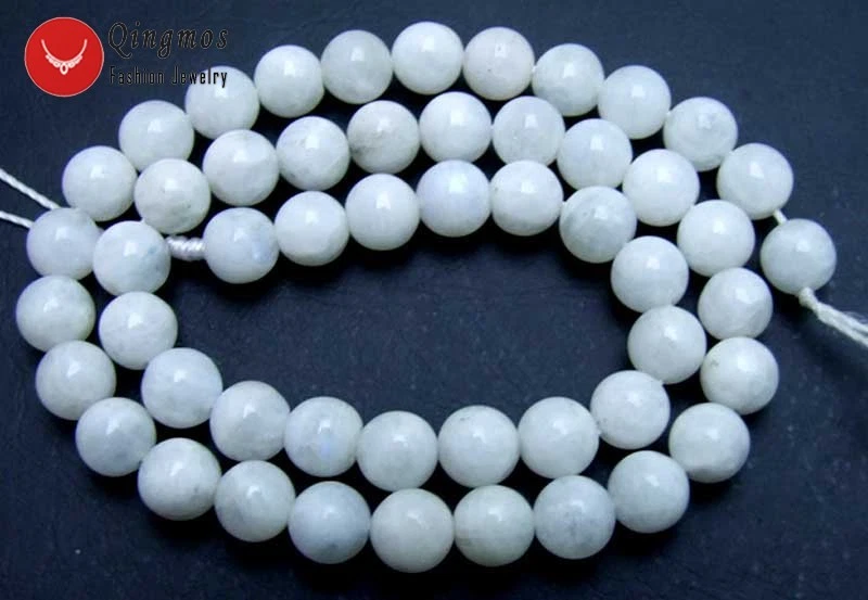 6mm Round Natural White Moonstone Loose Beads for Jewelry Making DIY 15'' los600 - Image 4 of 4