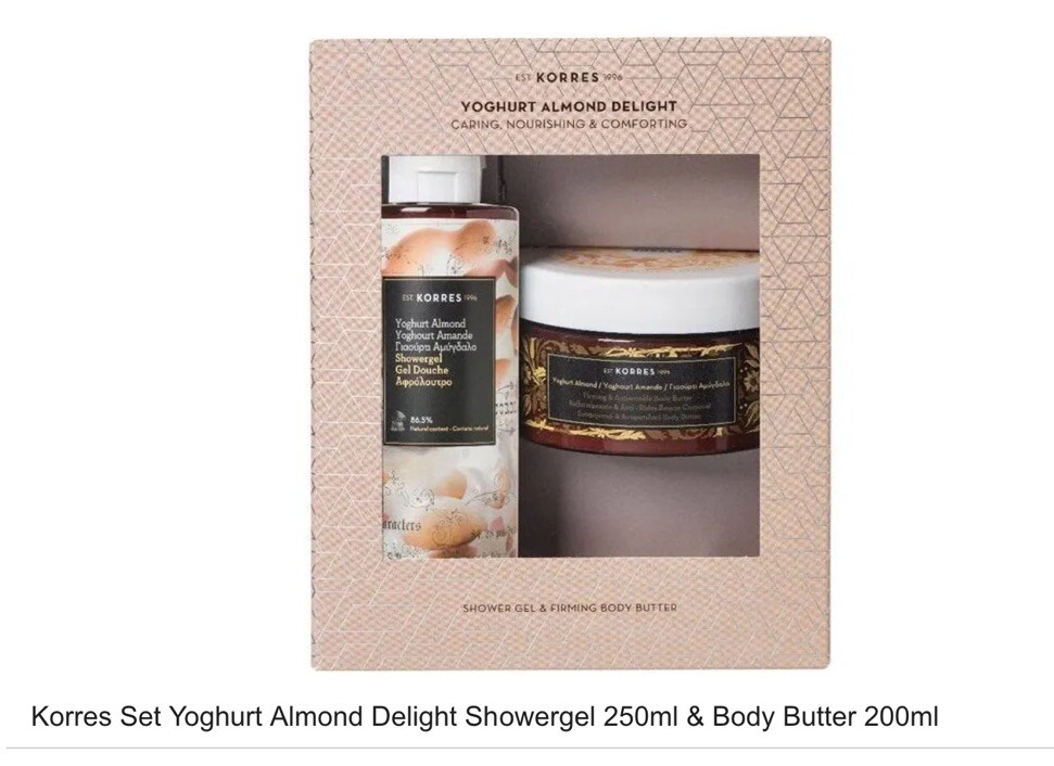 KORRES Yogurt Almond Delight Shower Gel Fiming Body Butter Full 6.7oz