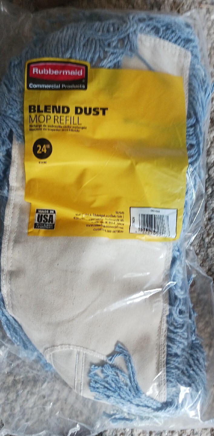 Rubbermaid Commercial Products Blend Dust Mop Refill For 24" Cleaning Mop.