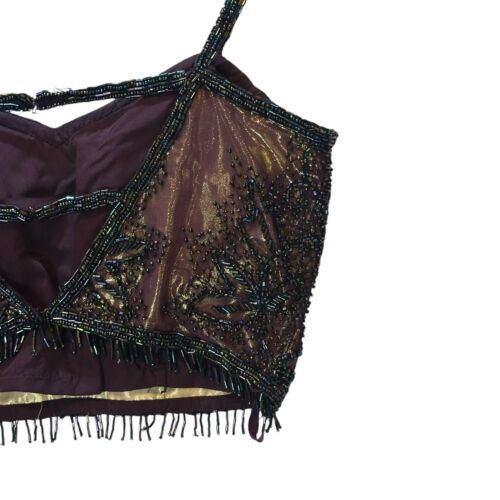 Y2K Je Matadi 100% Silk Beaded Ombré Mermaid Skirt And Halter Top Size Small - Picture 12 of 19