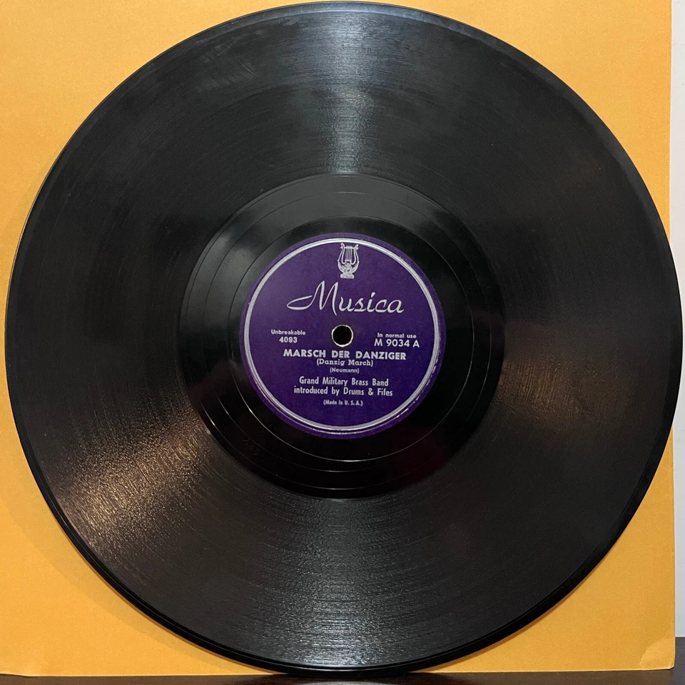 Danzig March / Sedan Marsch (Musica - Pre WWII) - 10" Shellac 78RPM Record - V - Image 2 of 4