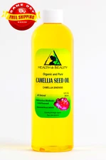 CAMELLIA SEED OIL UNREFINED ORGANIC VIRGIN PREMIUM COLD PRESSED FRESH PURE 12 OZ