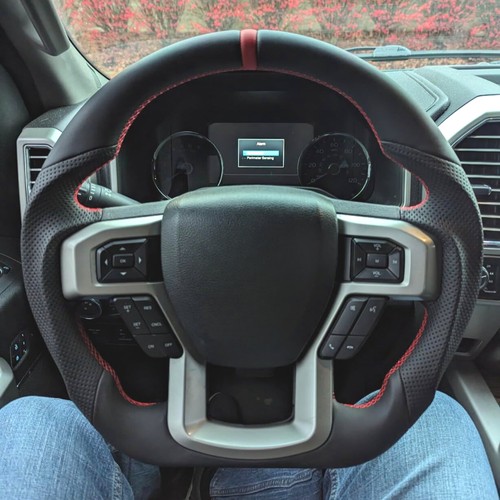 19 thru 20 F-150 OEM Ford Leather Red Heated Steering Wheel RAPTOR