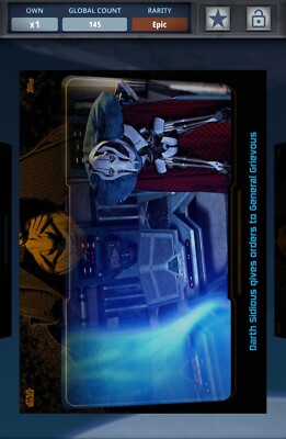 Star Wars Card Trader The Growing Menace W2 Base EPIC Sidious orders Grievous
