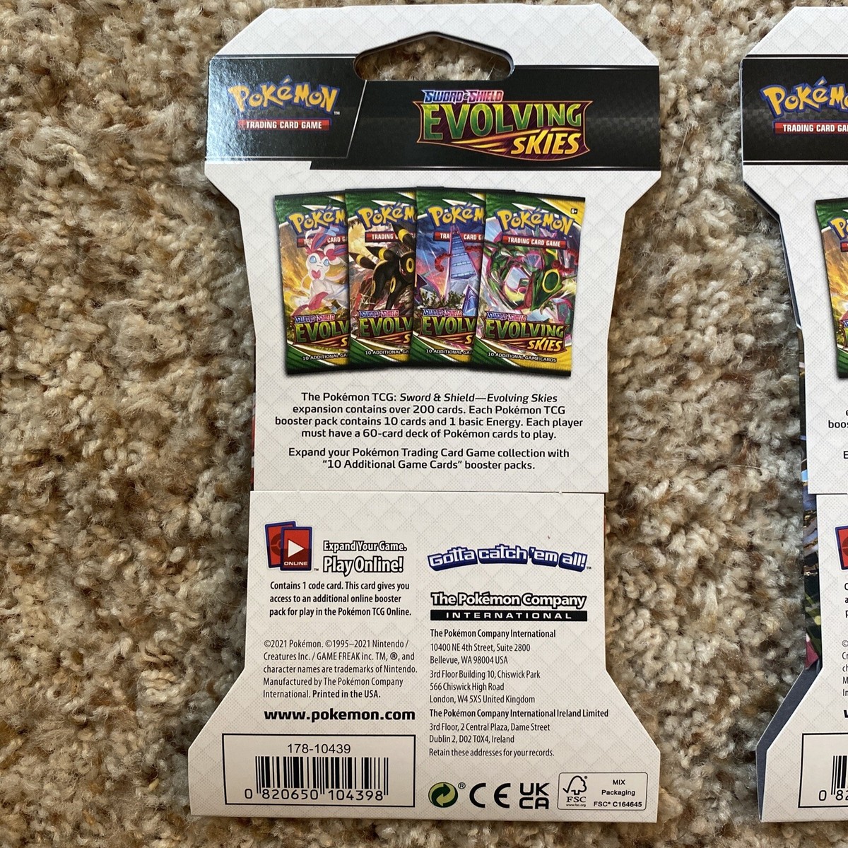 Pokemon Sword and Shield Evolving Skies (8) Sleeved Booster Packs Sealed 