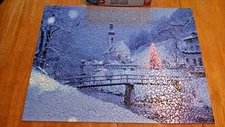 CHRISTMAS VILLAGE ~ SPRINGBOK ~ 1000 PIECE PUZZLE ~ COMPLETE,  EUC