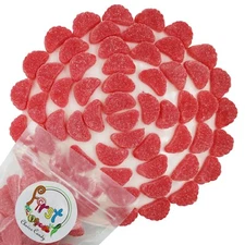RED CHERRY FRUIT SLICE JELLY WEDGES CANDY 