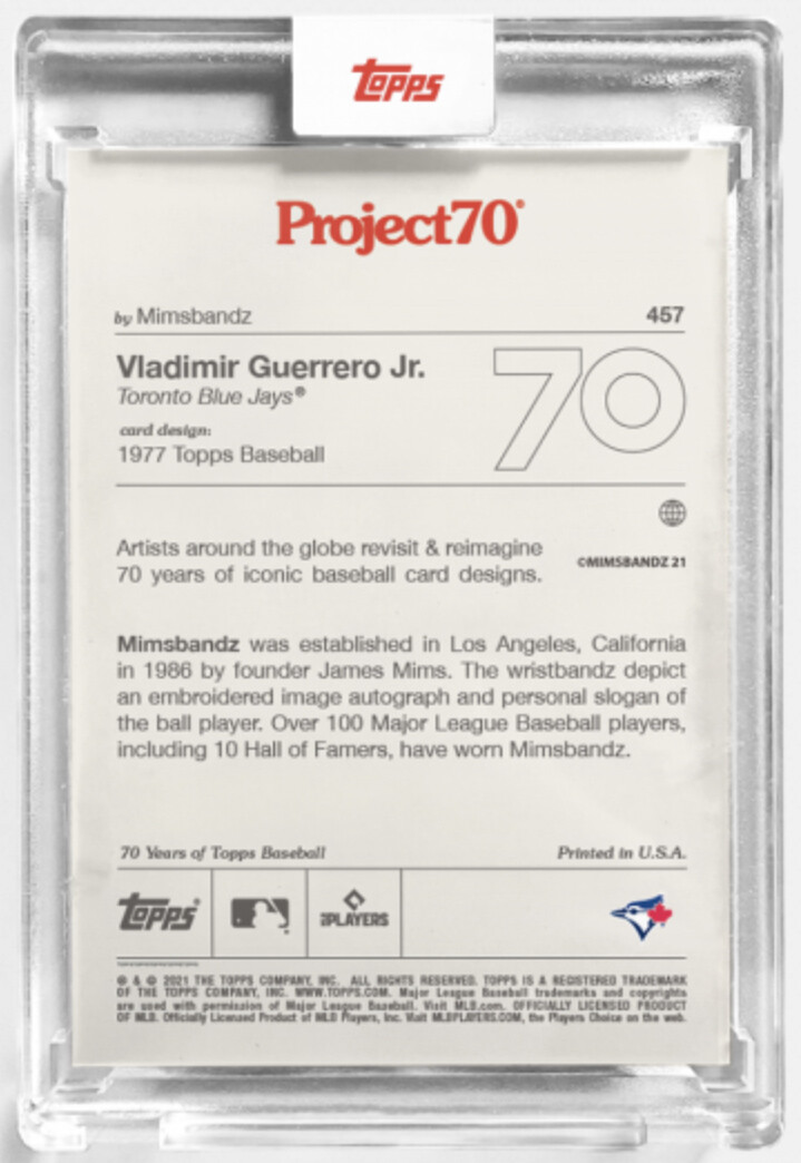 Topps Project 70 Card #457 Vladimir Guerrero Jr | eBay