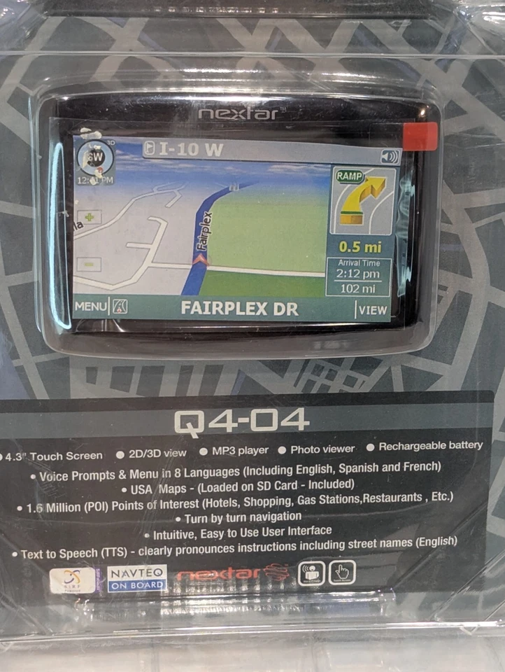 Nextar Satellite Navigation 8 Languages 4.3" Touch Screen Q4-04 2D/3D New Sealed - Image 2 of 4