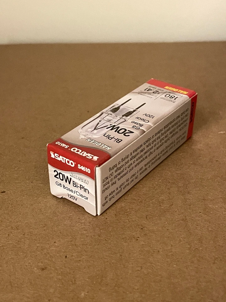 Satco 20WT4/CL/G8/120V 20W Bi-Pin G8 Base T4 Clear Warm White Light Bulb - Image 3 of 3