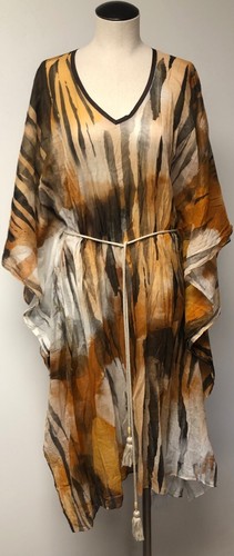 ABITO COPRICOSTUME MAX MARA LEISURE CHIC CAFTANO CAFTANO OVERSIZE SPIAGGIA LOUNGE M - Foto 8 di 8