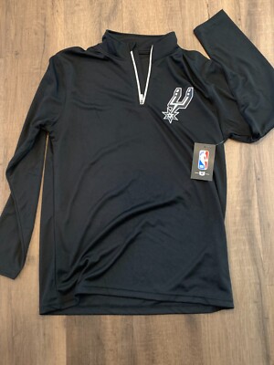 NBA Boy's Large 14-16 LG L UNK San Antonio Spurs YOUTH Unisex 1/4 Zip Pullover