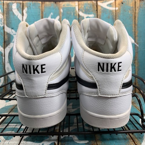 Nike Court Vision Mid Basketball Shoes Mens Size 11.5 White / Black CD5466-101 - Picture 5 of 10
