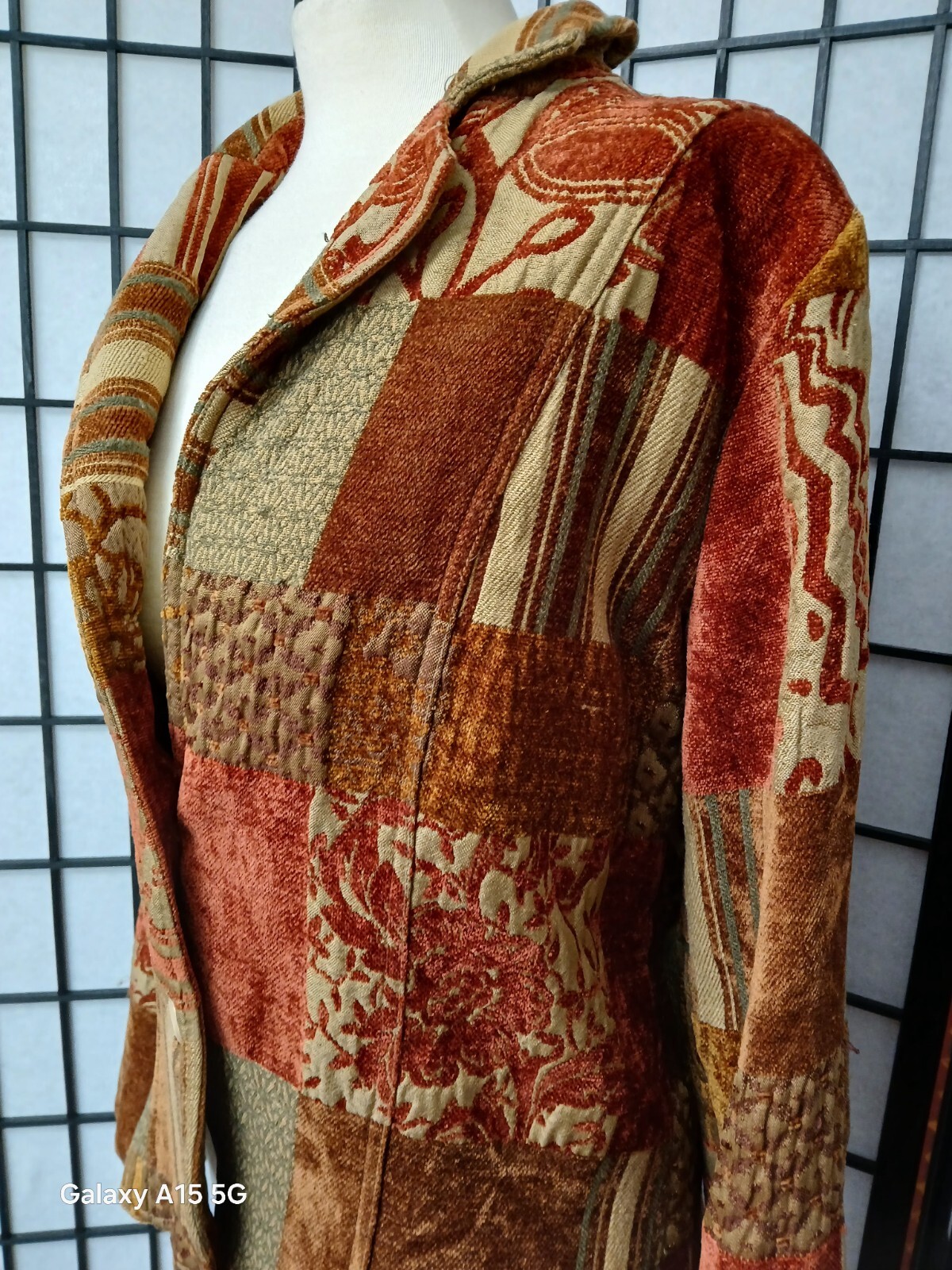ELCC Tapestry Patchwork Blazer Large Rust Colored - image 3