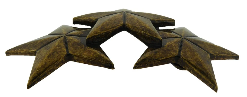 Triple 3 Estrellas Hebilla de Cinturón Rock Rebelde Latón Bronce Gótico Tatuaje Nuevo Hombres Grande Foto 2 de 4