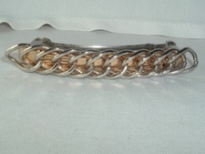 GOLD TONE METAL LINK HAIR BARRETTE UP DO HAIR ACCESSORY