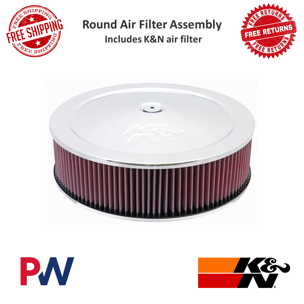 K&N Round Custom Air Filter Assembly 5.125