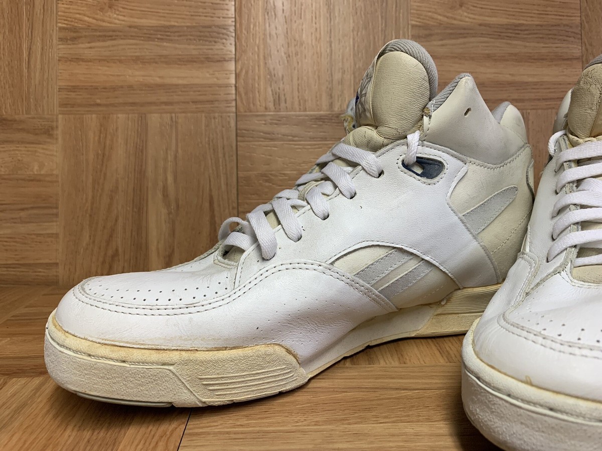 Vintage? Reebok UK Flag Flower MID White LE Gray Leather 