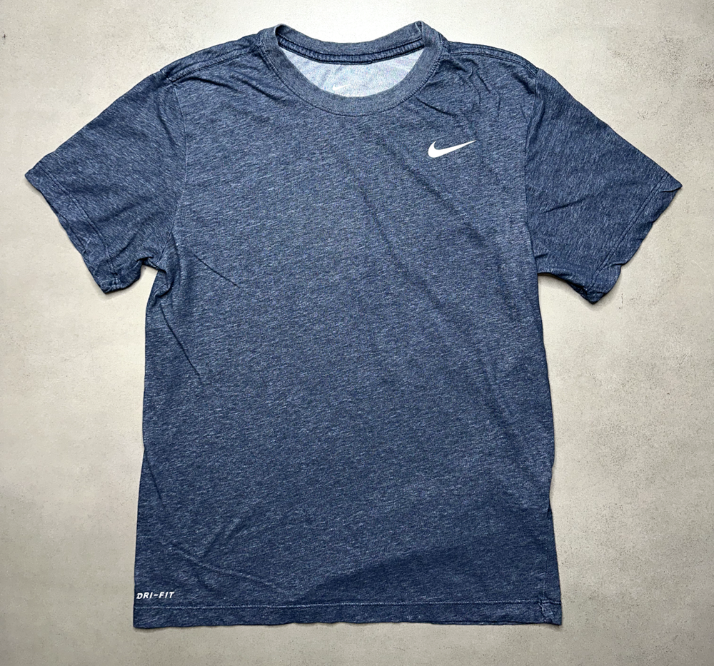 Nike Dri-Fit Tee Denim Blue T-Shirt Size S for Active Comfort