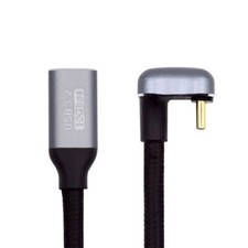 Cablecc USB C to C Cable USB 3.2 Type C 10Gbps 100W U Shape Angled Data Cable