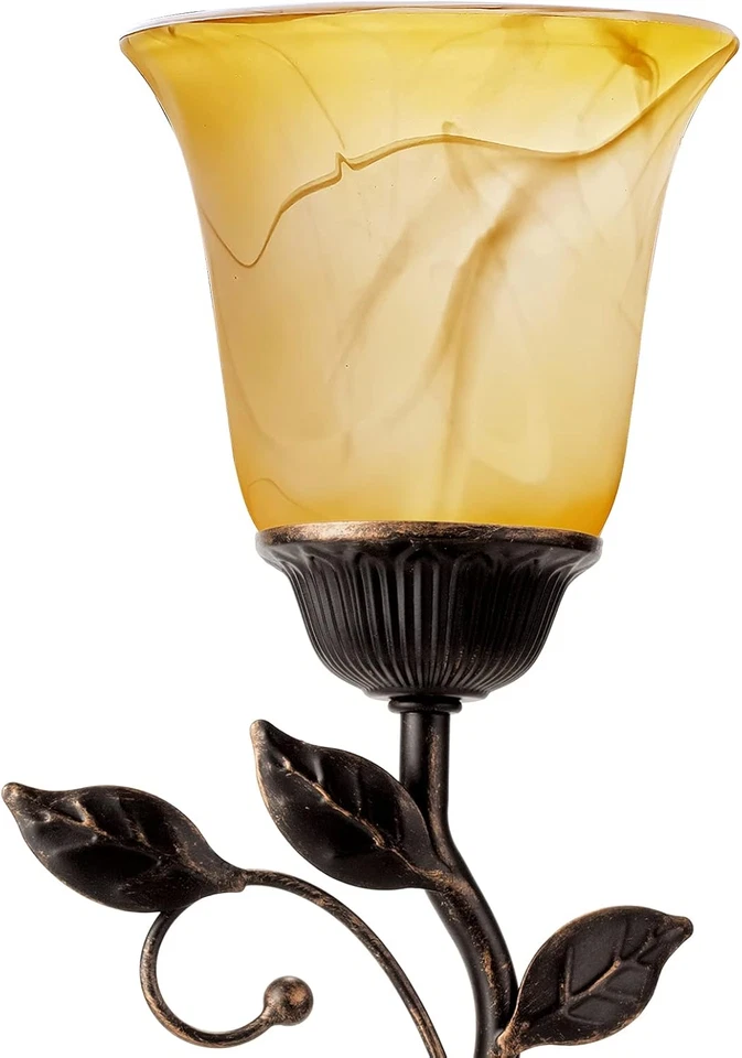 Abajur de vidro âmbar rachaduras, acessório de luminária substituição de vidro - Imagem 3 de 4