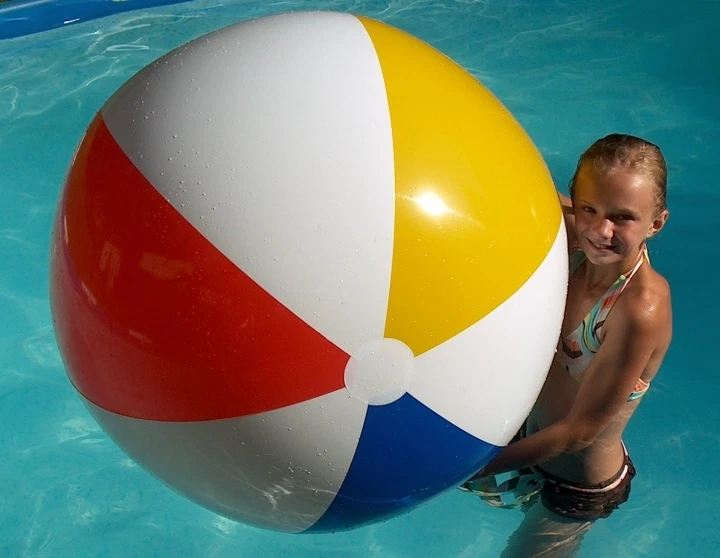 Blue and white beach balls cheap