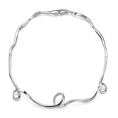 Serenity Plain Choker Necklace - Sterling Silver - Fei Liu