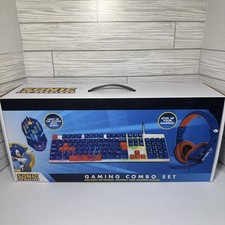 Sonic The Hedgehog Gaming Combo Set, Keyboard Mouse Light Up And Headset, New