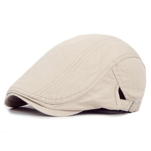 Men's Newsboy Hats Cotton Flat Cap Adjustable Cabbie Ivy Driving Hunting Hat ...