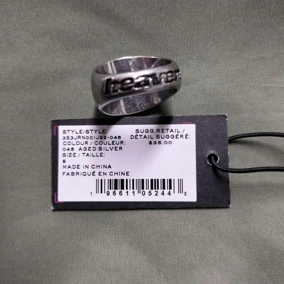 Heaven By MARC JACOBS 双头泰迪熊脸黄铜戒指女式美国 4.5 码 — 第 3/4 张图片